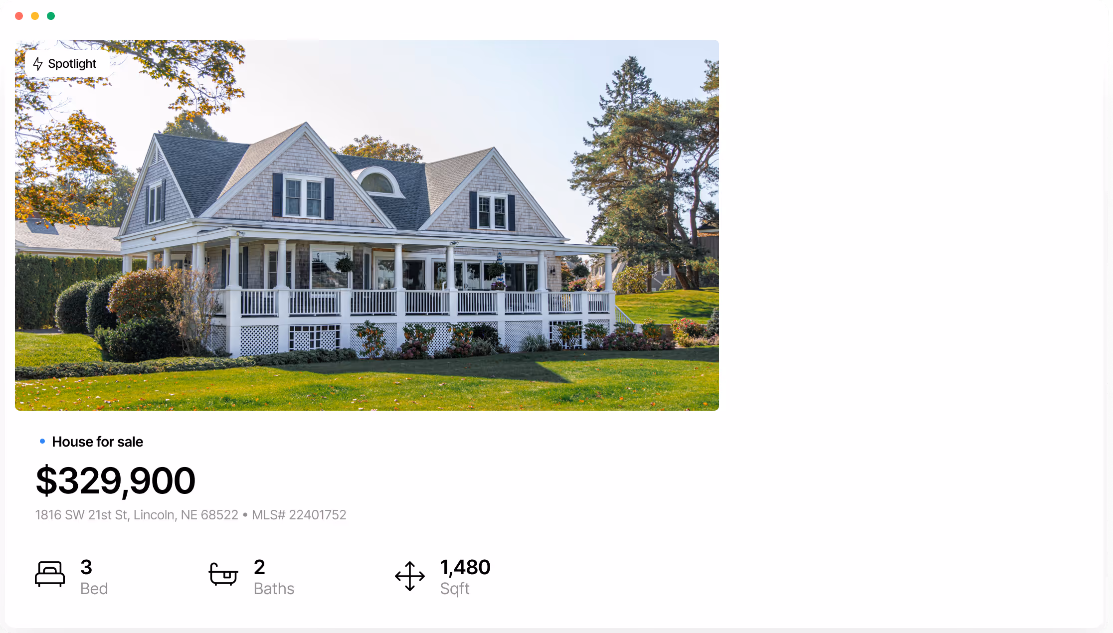 Property listing context used by Roof AI